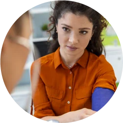 Woman going for a health check up